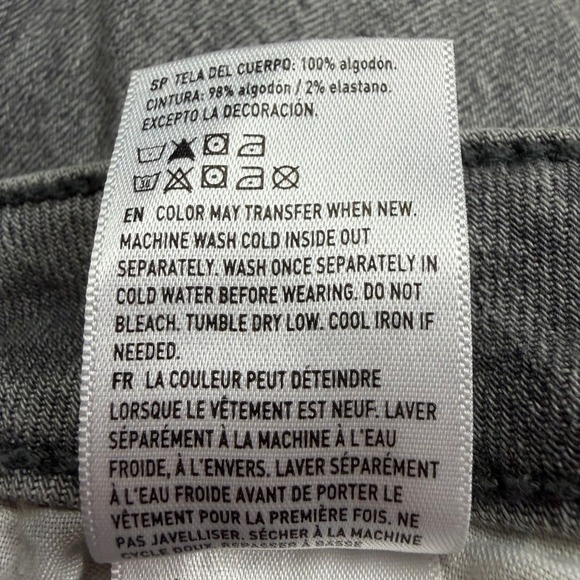 American Eagle Women's Distressed Mom Jeans Smoked Gray Size 0 High-Rise - Picture 7 of 11